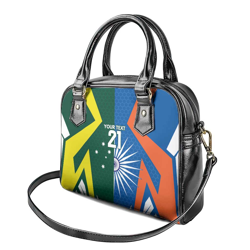 India vs Australia Custom Shoulder Handbag Blue vs Gold Cricket Heritage - Wonder Print Shop