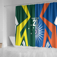 India vs Australia Custom Shower Curtain Blue vs Gold Cricket Heritage - Wonder Print Shop