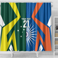 India vs Australia Custom Shower Curtain Blue vs Gold Cricket Heritage - Wonder Print Shop
