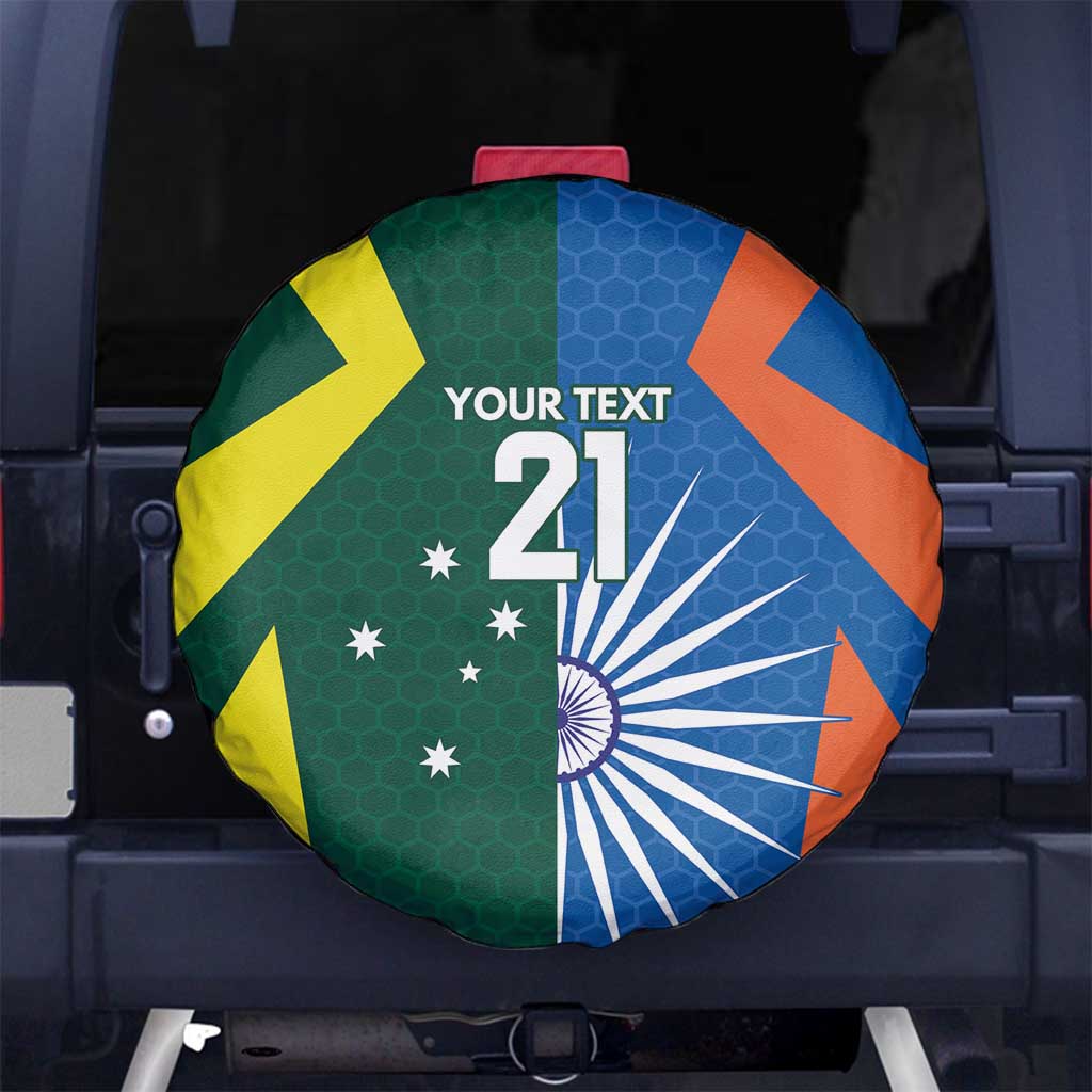 India vs Australia Custom Spare Tire Cover Blue vs Gold Cricket Heritage - Wonder Print Shop