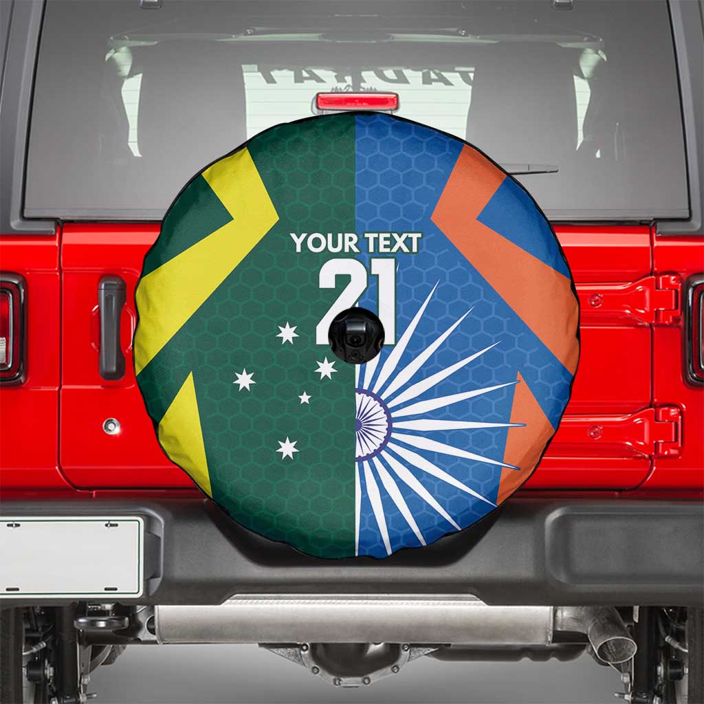 India vs Australia Custom Spare Tire Cover Blue vs Gold Cricket Heritage - Wonder Print Shop