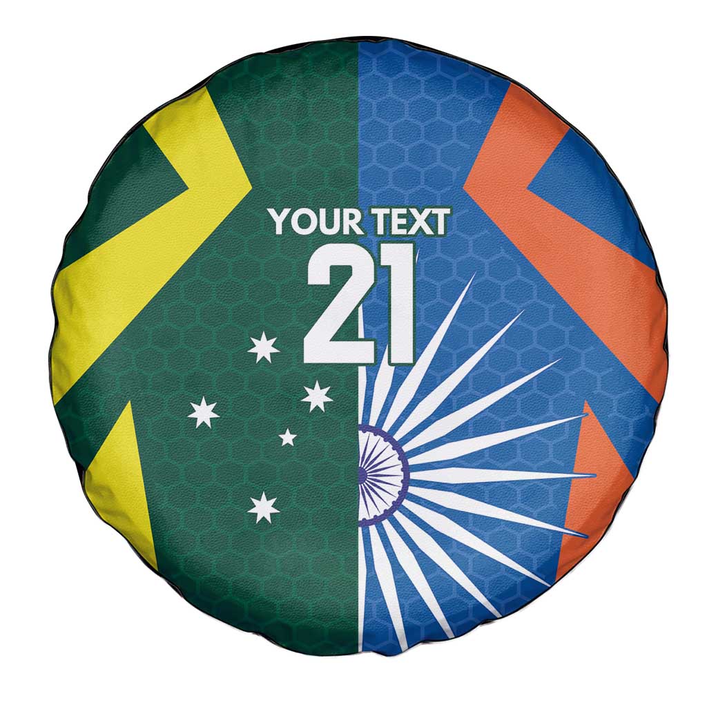 India vs Australia Custom Spare Tire Cover Blue vs Gold Cricket Heritage - Wonder Print Shop