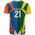 India vs Australia Custom T Shirt Blue vs Gold Cricket Heritage - Wonder Print Shop