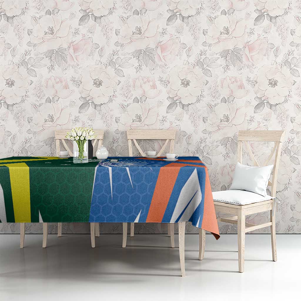 India vs Australia Custom Tablecloth Blue vs Gold Cricket Heritage - Wonder Print Shop