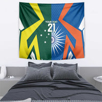 India vs Australia Custom Tapestry Blue vs Gold Cricket Heritage - Wonder Print Shop
