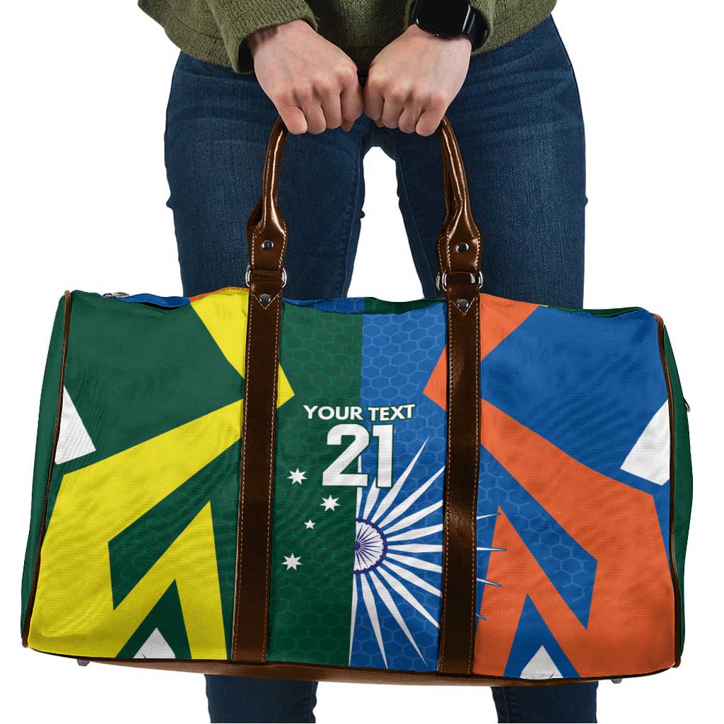 India vs Australia Custom Travel Bag Blue vs Gold Cricket Heritage - Wonder Print Shop