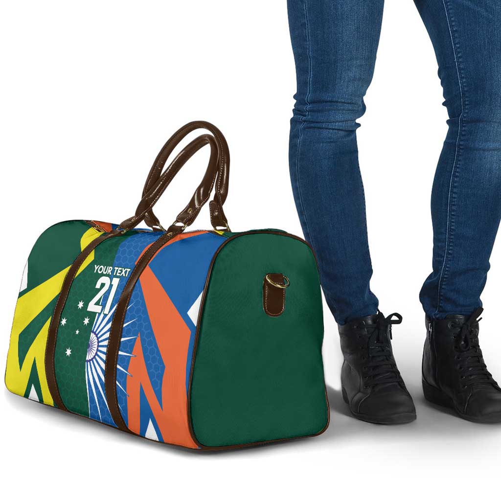 India vs Australia Custom Travel Bag Blue vs Gold Cricket Heritage - Wonder Print Shop