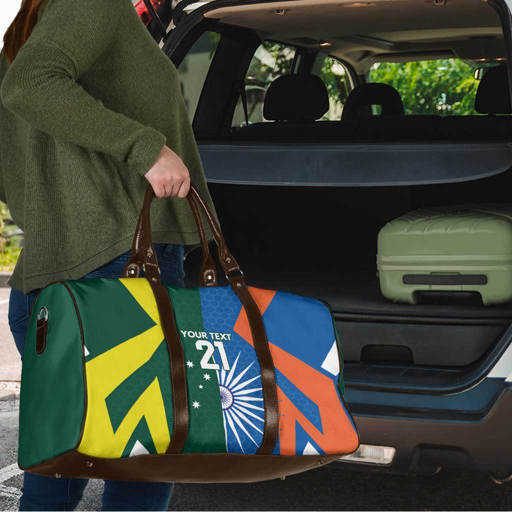 India vs Australia Custom Travel Bag Blue vs Gold Cricket Heritage - Wonder Print Shop