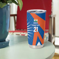 India vs Australia Custom Tumbler Cup Blue vs Gold Cricket Heritage - Wonder Print Shop