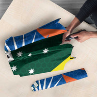 India vs Australia Custom Umbrella Blue vs Gold Cricket Heritage - Wonder Print Shop