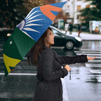 India vs Australia Custom Umbrella Blue vs Gold Cricket Heritage - Wonder Print Shop