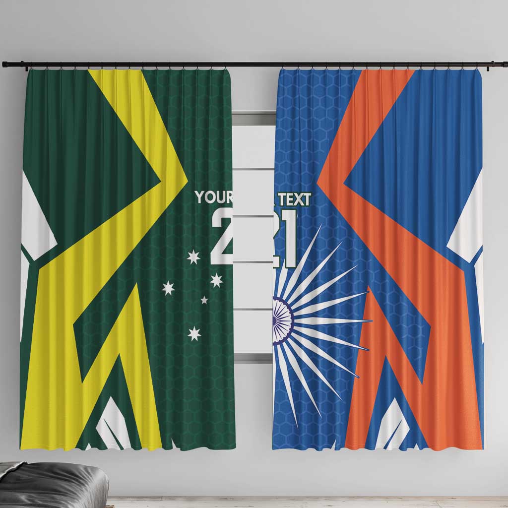 India vs Australia Custom Window Curtain Blue vs Gold Cricket Heritage - Wonder Print Shop