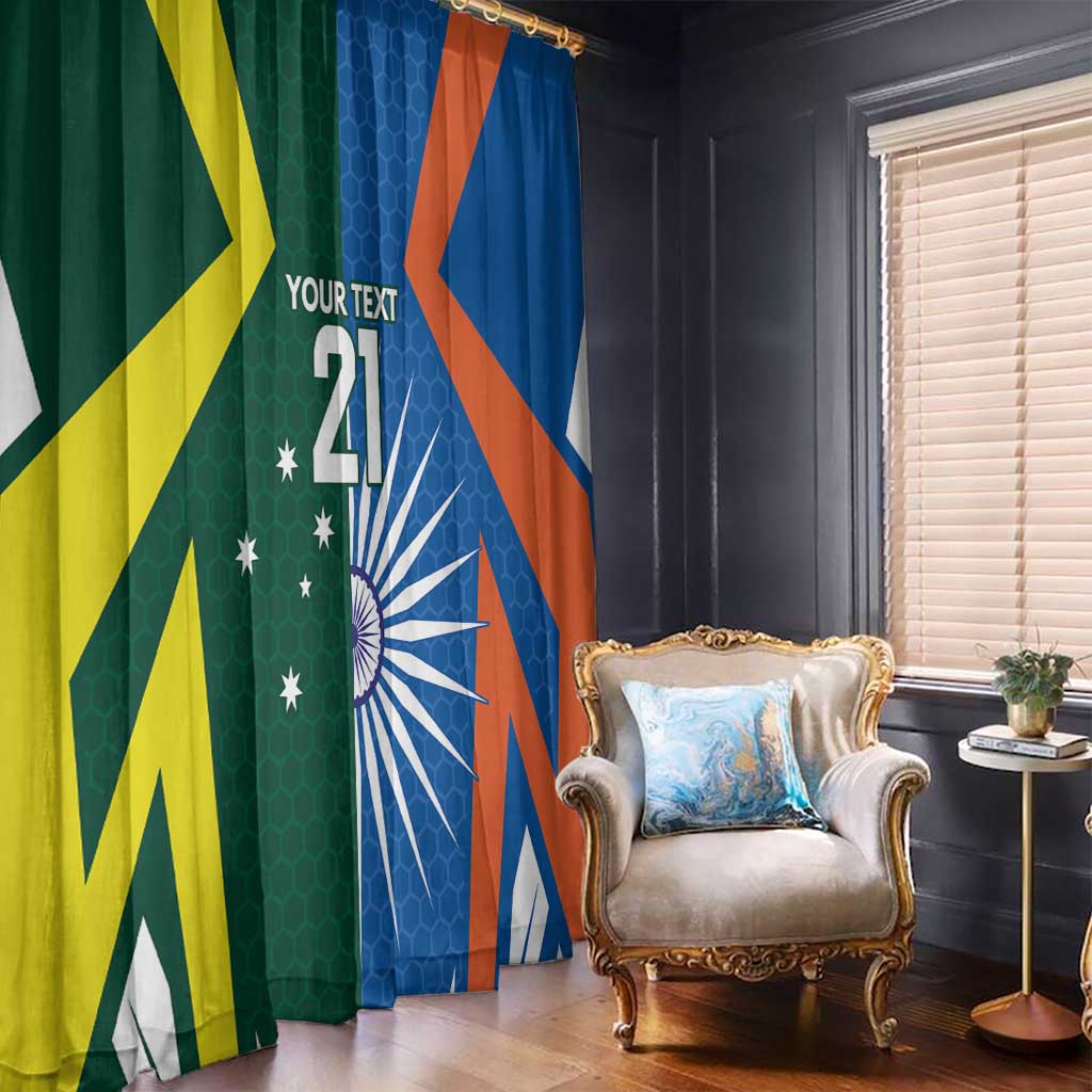 India vs Australia Custom Window Curtain Blue vs Gold Cricket Heritage - Wonder Print Shop