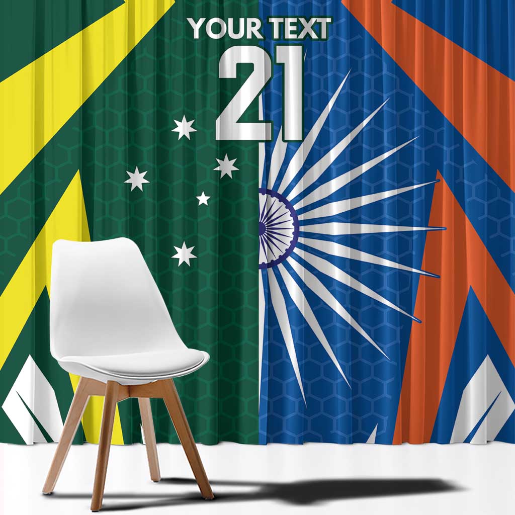 India vs Australia Custom Window Curtain Blue vs Gold Cricket Heritage - Wonder Print Shop
