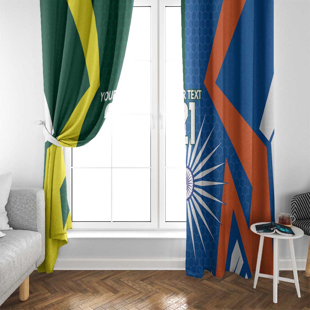 India vs Australia Custom Window Curtain Blue vs Gold Cricket Heritage - Wonder Print Shop