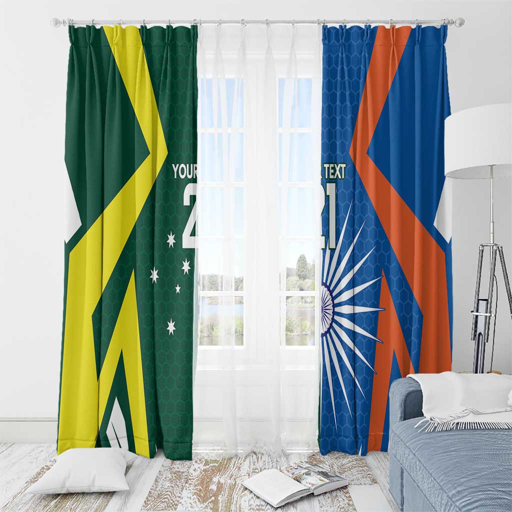 India vs Australia Custom Window Curtain Blue vs Gold Cricket Heritage - Wonder Print Shop