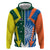 India vs Australia Custom Zip Hoodie Blue vs Gold Cricket Heritage - Wonder Print Shop