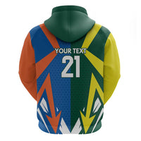 India vs Australia Custom Zip Hoodie Blue vs Gold Cricket Heritage - Wonder Print Shop