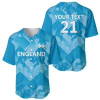 England Cricket Custom Baseball Jersey Three Lions Inspiration LT9 - Wonder Print Shop