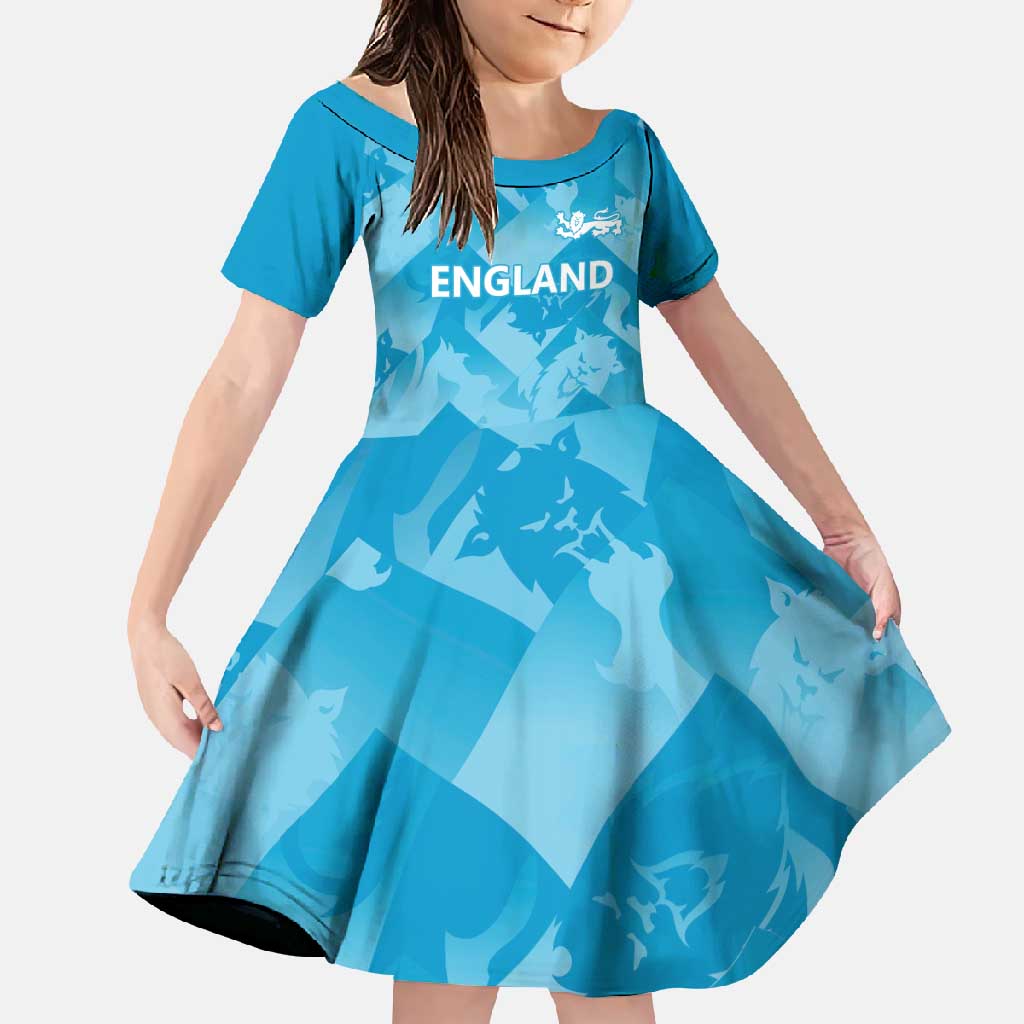 England Cricket Custom Family Matching Mermaid Dress and Hawaiian Shirt Three Lions Inspiration LT9 - Wonder Print Shop