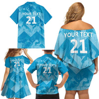 England Cricket Custom Family Matching Off Shoulder Short Dress and Hawaiian Shirt Three Lions Inspiration LT9 - Wonder Print Shop