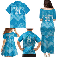 England Cricket Custom Family Matching Puletasi and Hawaiian Shirt Three Lions Inspiration - Wonder Print Shop