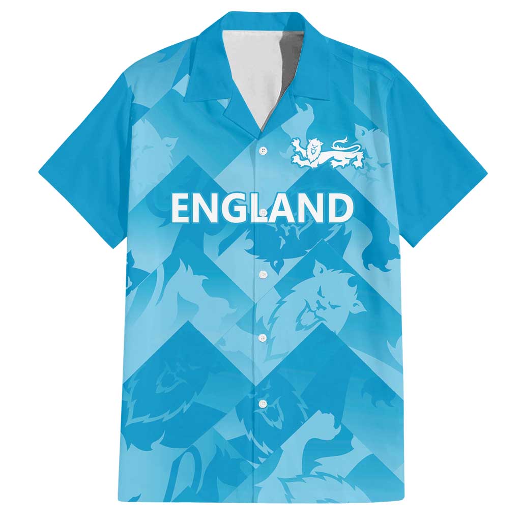 England Cricket Custom Family Matching Puletasi and Hawaiian Shirt Three Lions Inspiration - Wonder Print Shop