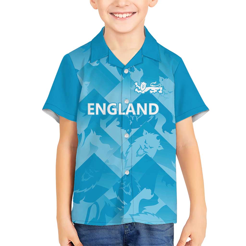 England Cricket Custom Family Matching Short Sleeve Bodycon Dress and Hawaiian Shirt Three Lions Inspiration - Wonder Print Shop