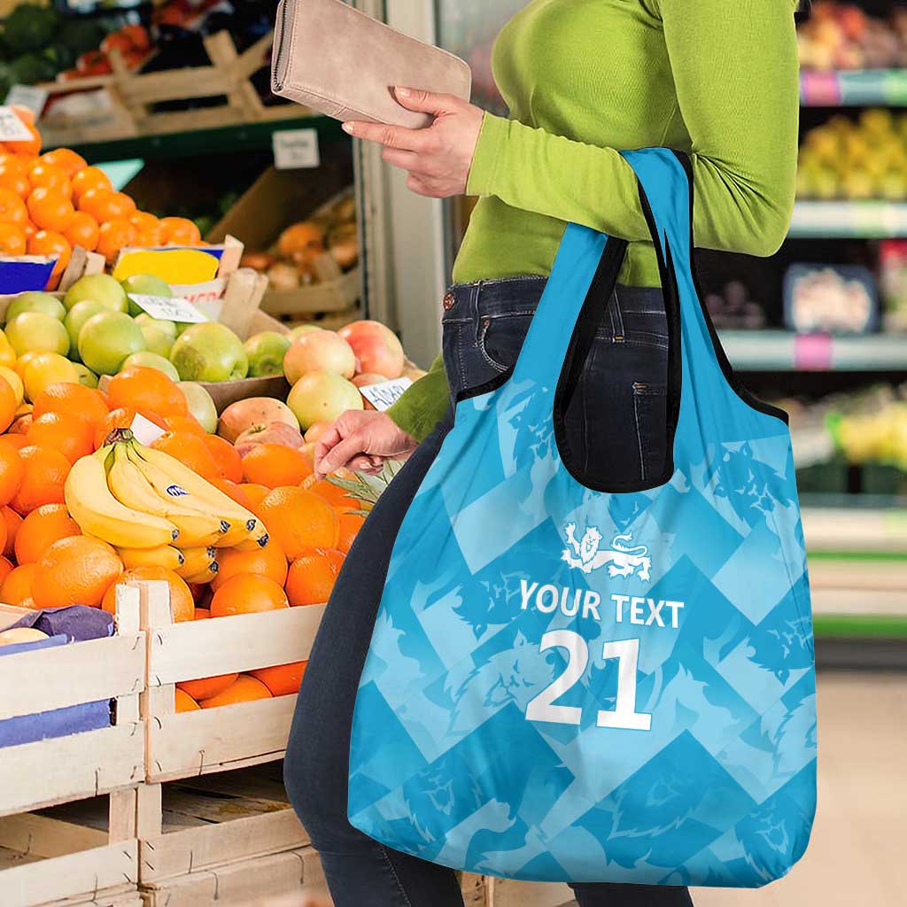 England Cricket Custom Grocery Bag Three Lions Inspiration