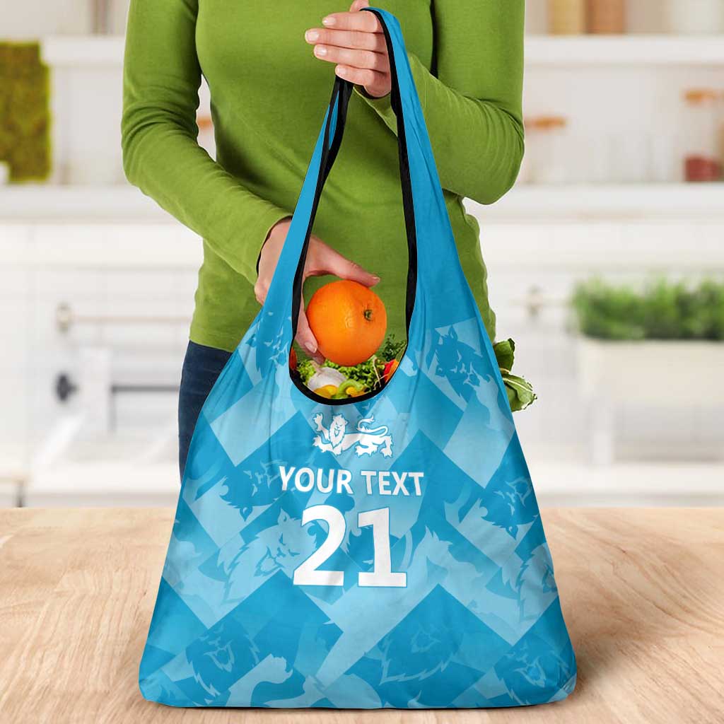 England Cricket Custom Grocery Bag Three Lions Inspiration