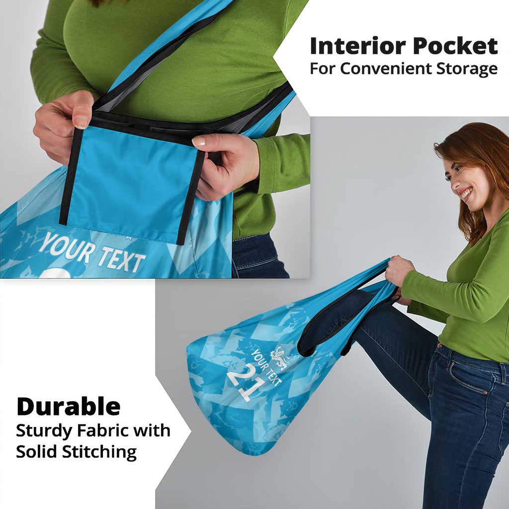 England Cricket Custom Grocery Bag Three Lions Inspiration