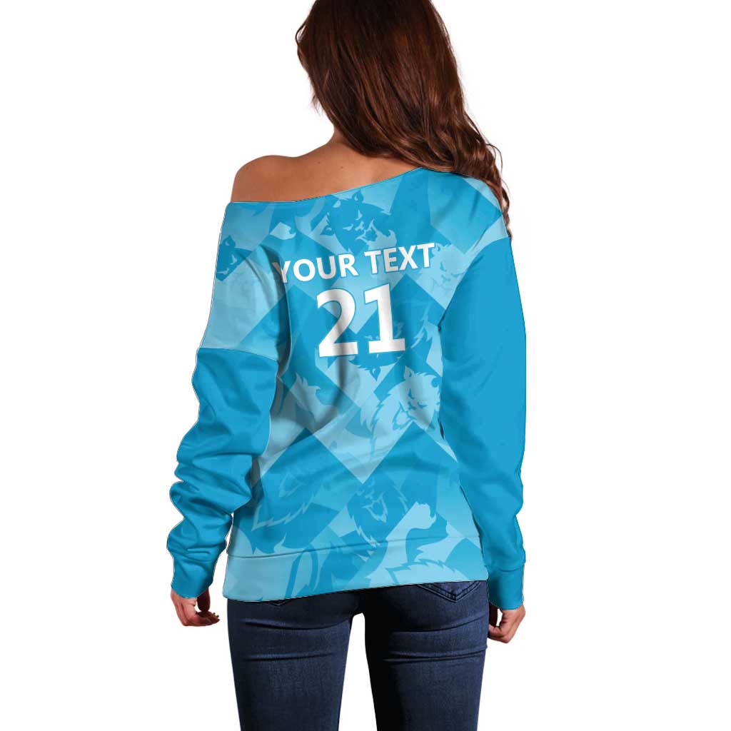 England Cricket Custom Off Shoulder Sweater Three Lions Inspiration - Wonder Print Shop