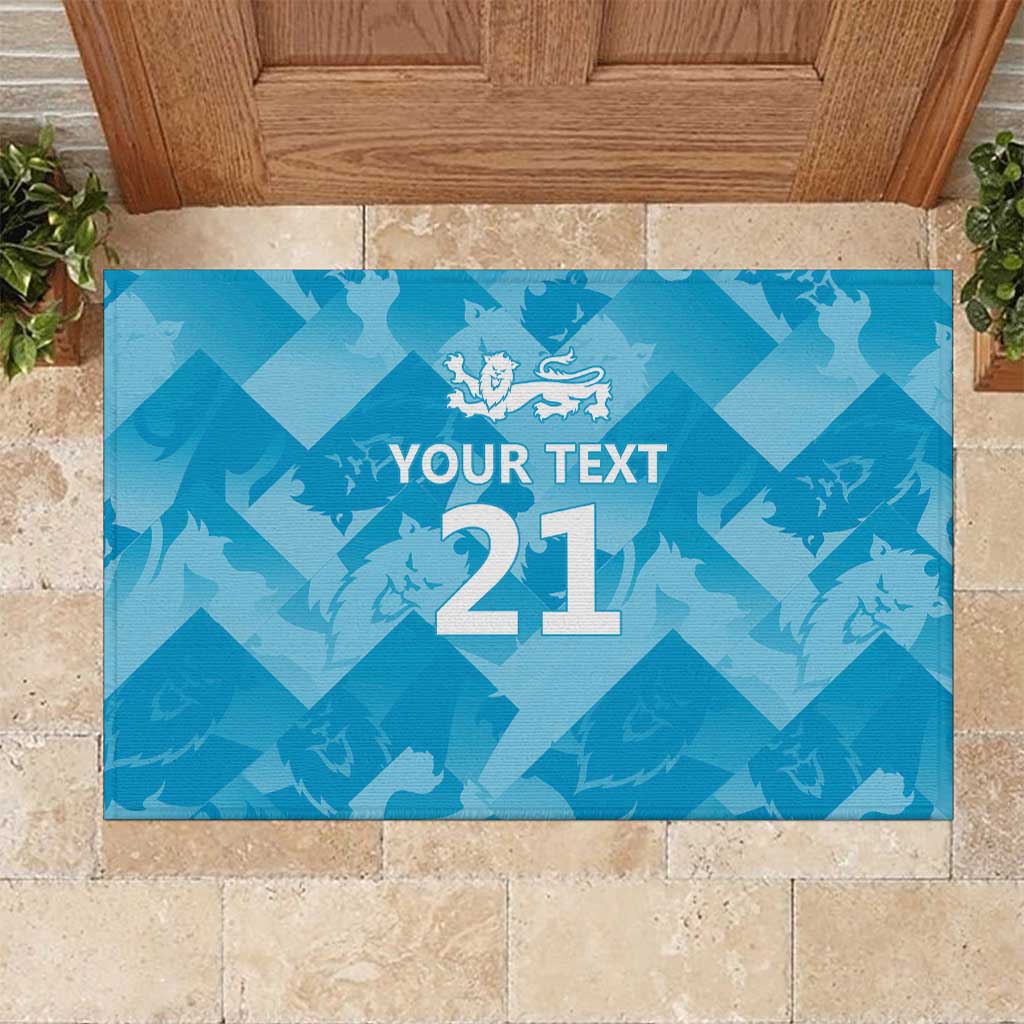 England Cricket Custom Rubber Doormat Three Lions Inspiration - Wonder Print Shop