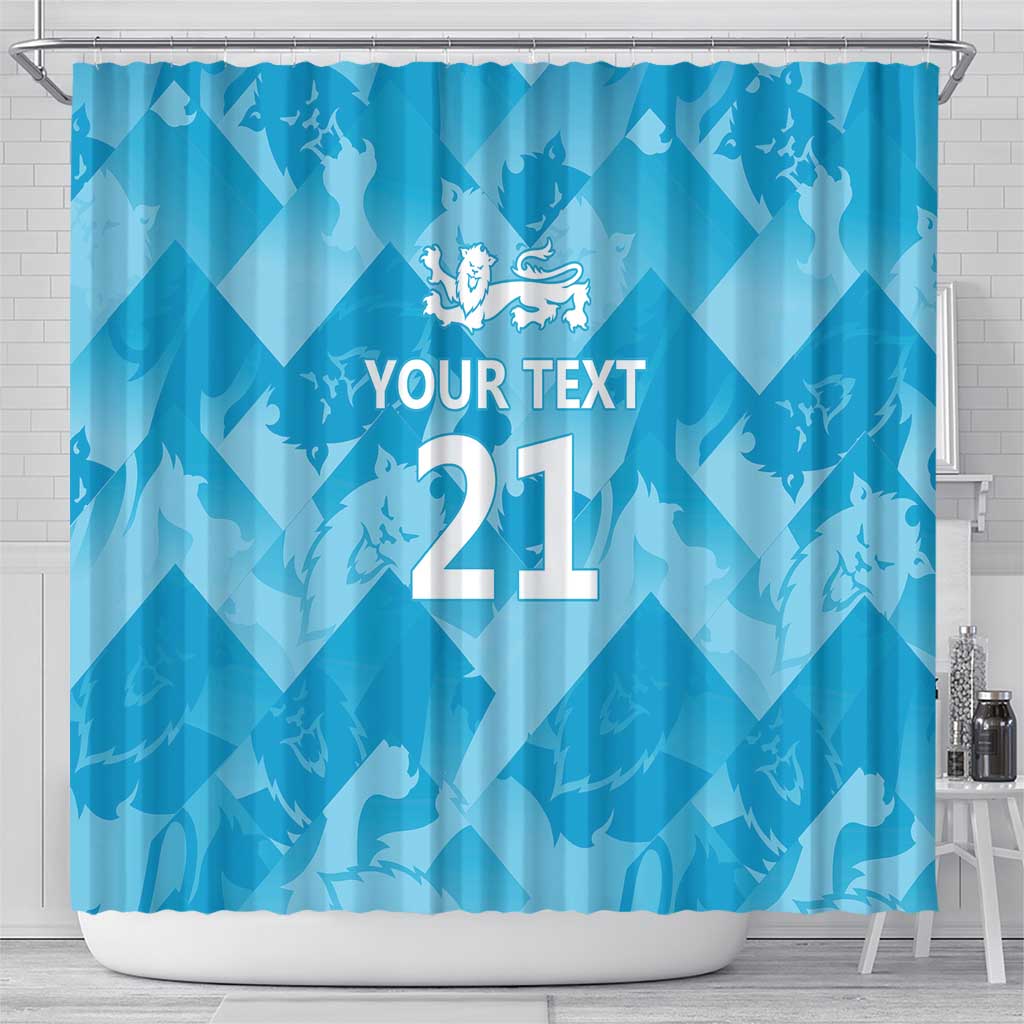 England Cricket Custom Shower Curtain Three Lions Inspiration