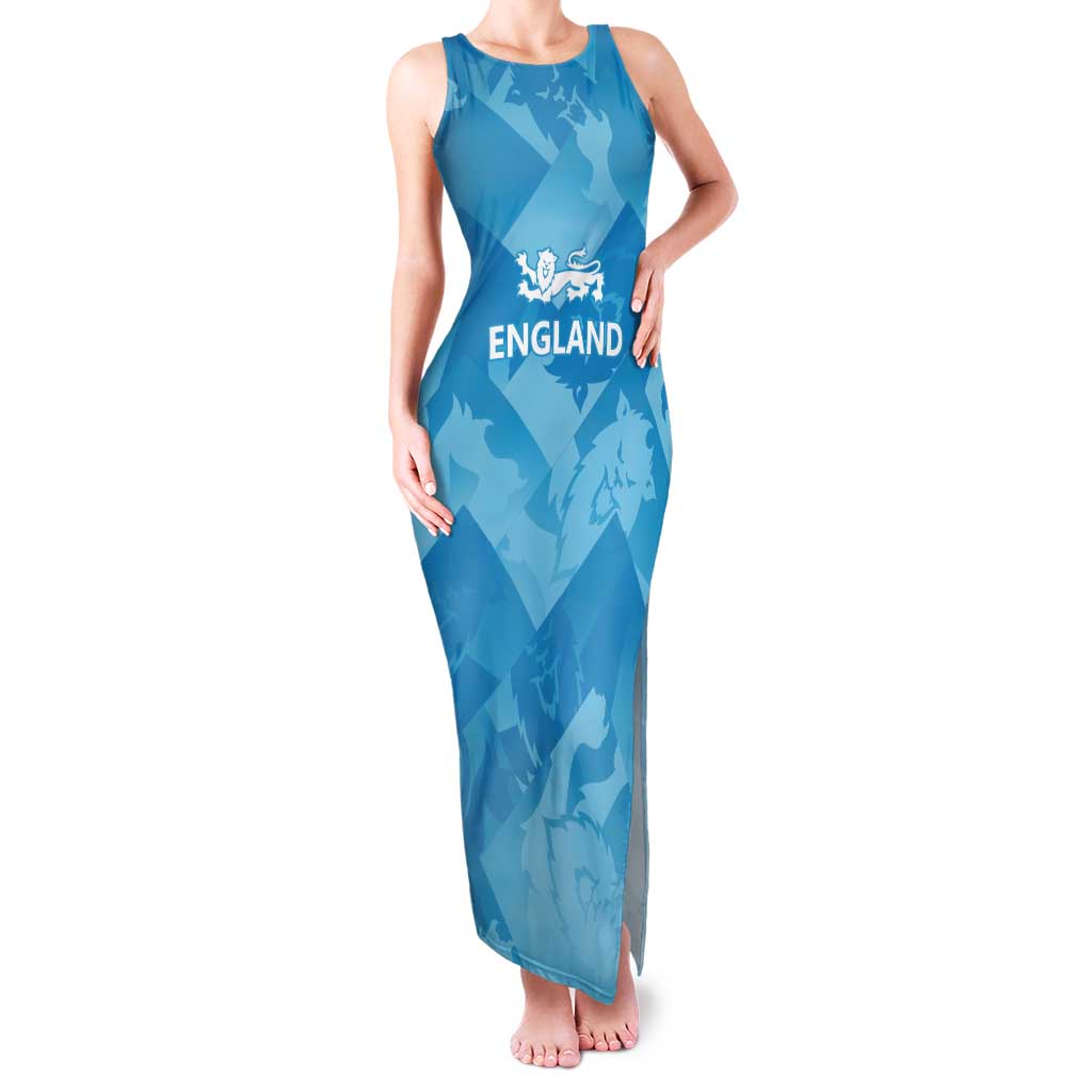 England Cricket Custom Tank Maxi Dress Three Lions Inspiration - Wonder Print Shop