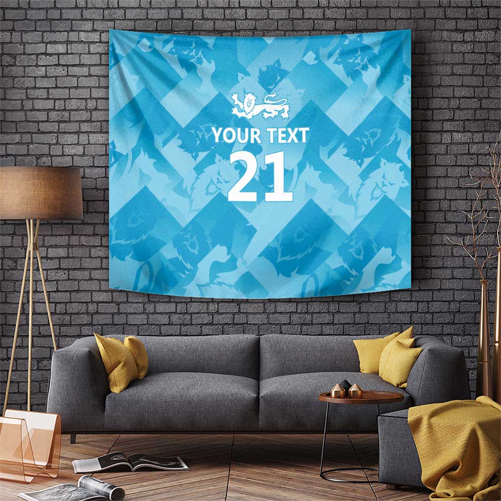 England Cricket Custom Tapestry Three Lions Inspiration - Wonder Print Shop