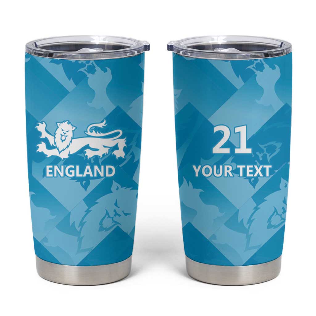England Cricket Custom Tumbler Cup Three Lions Inspiration - Wonder Print Shop