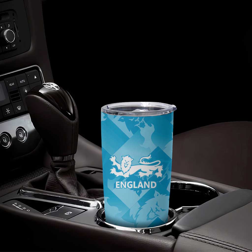 England Cricket Custom Tumbler Cup Three Lions Inspiration - Wonder Print Shop