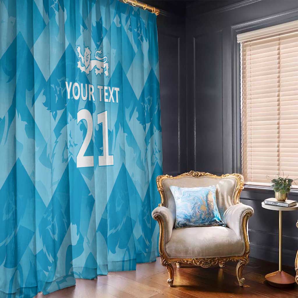 England Cricket Custom Window Curtain Three Lions Inspiration - Wonder Print Shop