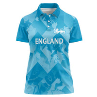 England Cricket Custom Women Polo Shirt Three Lions Inspiration - Wonder Print Shop