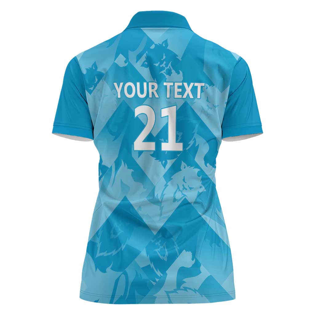 England Cricket Custom Women Polo Shirt Three Lions Inspiration - Wonder Print Shop