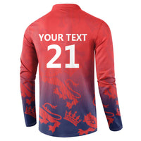 England Cricket Custom Button Sweatshirt Three Lions With Flag LT9 - Wonder Print Shop