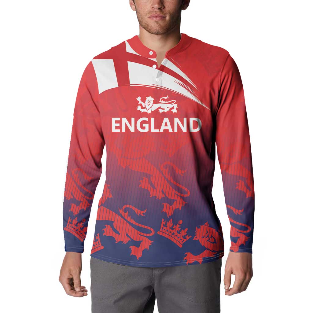 England Cricket Custom Button Sweatshirt Three Lions With Flag LT9 - Wonder Print Shop