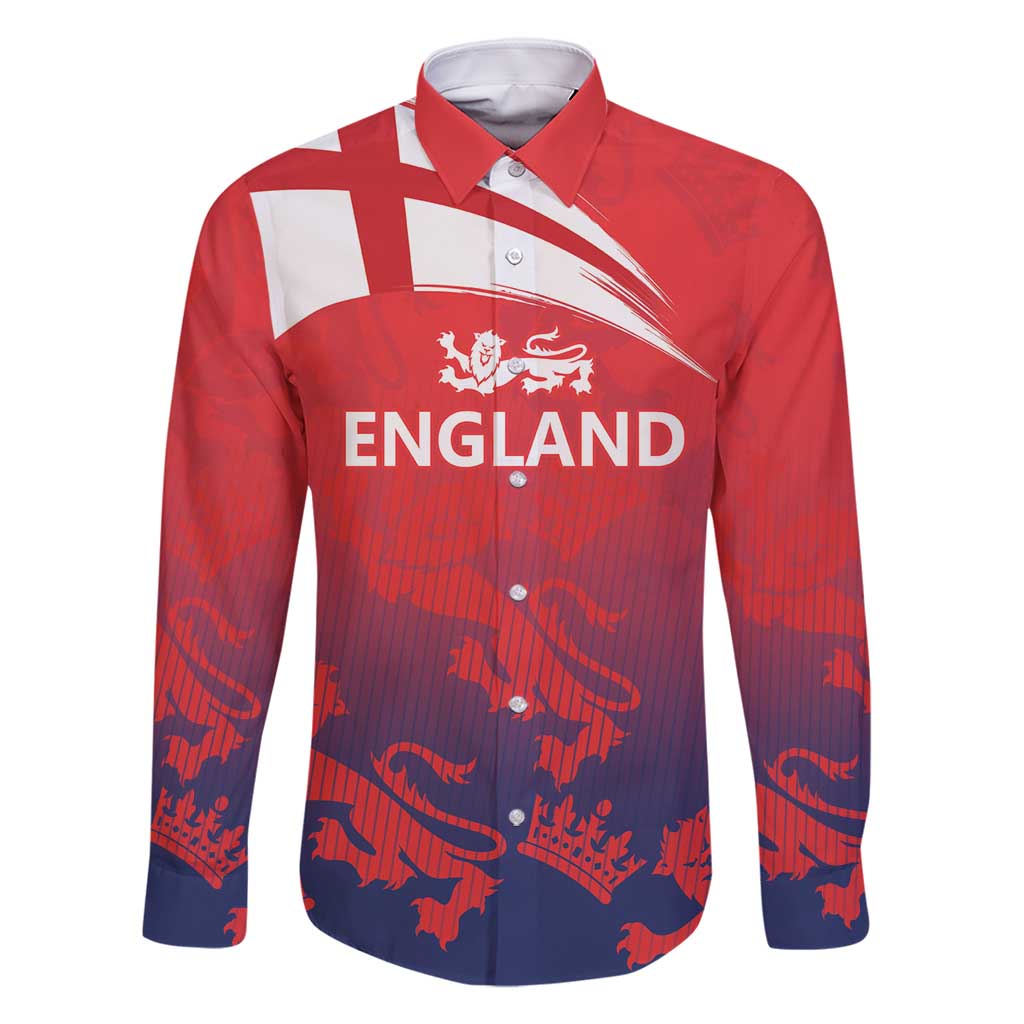 England Cricket Custom Family Matching Long Sleeve Bodycon Dress and Hawaiian Shirt Three Lions With Flag LT9 - Wonder Print Shop