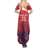 England Cricket Custom Family Matching Summer Maxi Dress and Hawaiian Shirt Three Lions With Flag - Wonder Print Shop