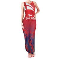 England Cricket Custom Family Matching Tank Maxi Dress and Hawaiian Shirt Three Lions With Flag - Wonder Print Shop