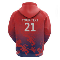 England Cricket Custom Hoodie Three Lions With Flag - Wonder Print Shop