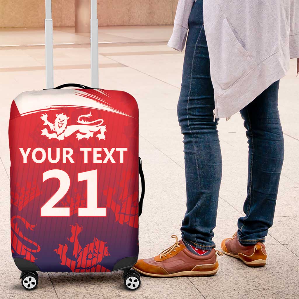 England Cricket Custom Luggage Cover Three Lions With Flag - Wonder Print Shop