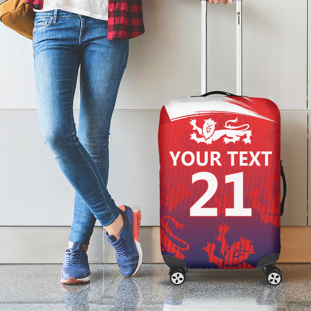 England Cricket Custom Luggage Cover Three Lions With Flag - Wonder Print Shop