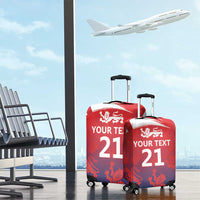 England Cricket Custom Luggage Cover Three Lions With Flag - Wonder Print Shop